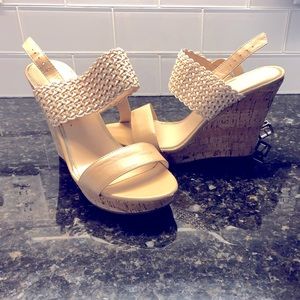 Tan Jessica Simpson wedges